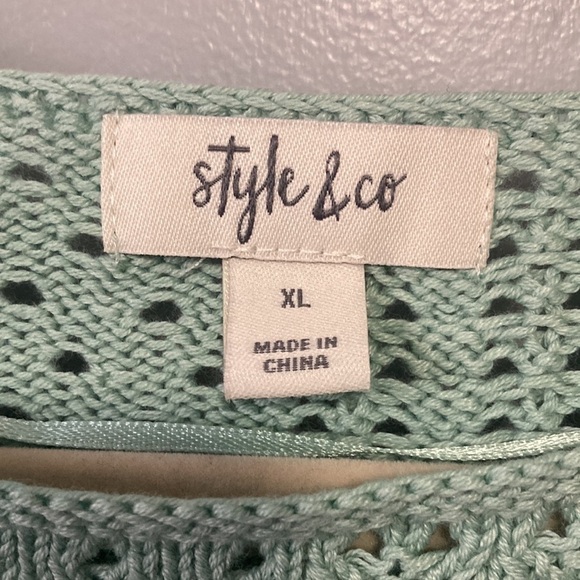Style & Co Xl mint sweater - Picture 3 of 10